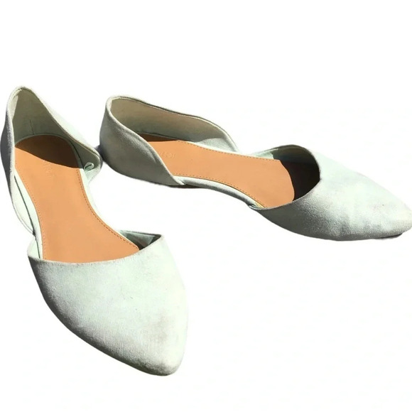 F21 Mint Green D’Orsay Ballet Flats Shoes Loafers - Picture 2 of 9